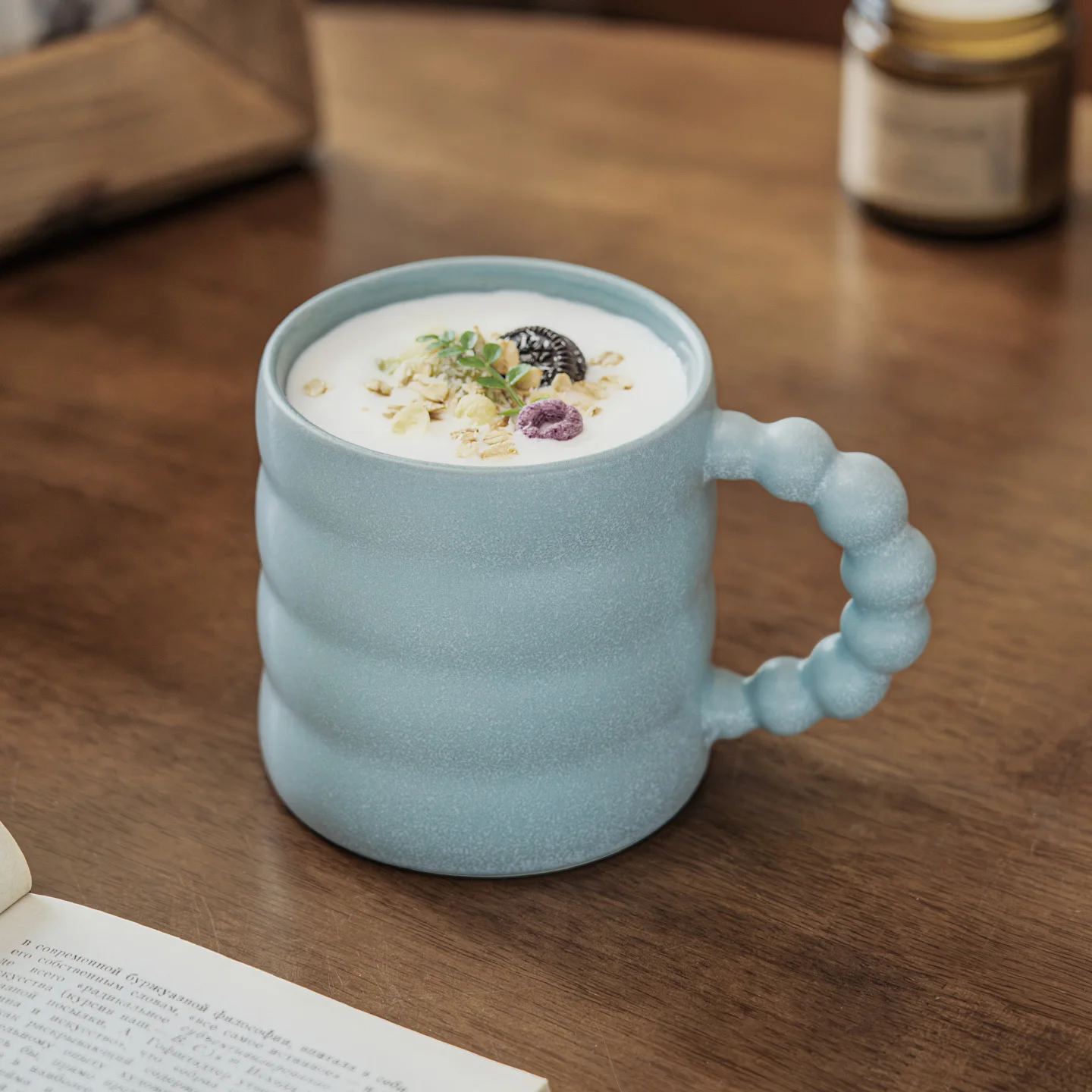 Creative Coarse Pottery Round Mug Light Luxury Colored Glaze Ceramic Handgrip Cup Retro Handheld Gift Couple Coffee Cups