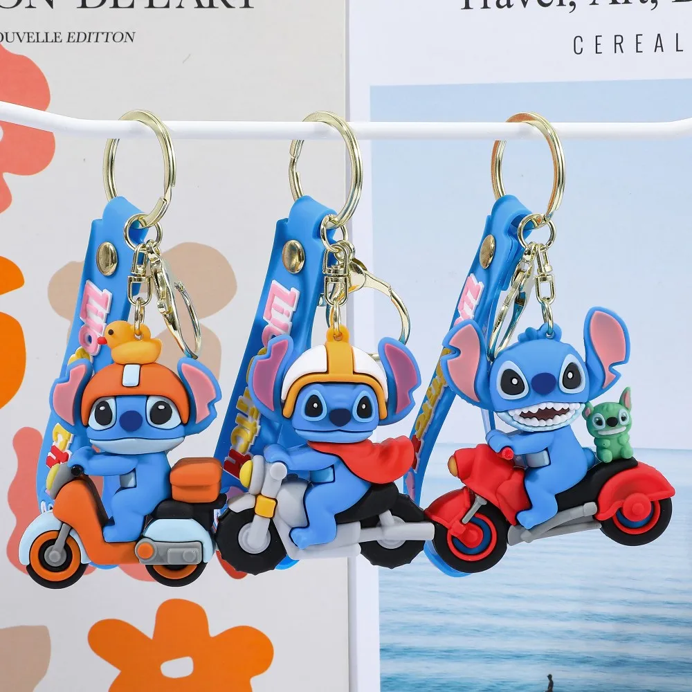 Nuovo cartone animato portachiavi cartone animato Lilo & Stitch carino bambola portachiavi gioielli portachiavi ciondolo auto regalo per bambini