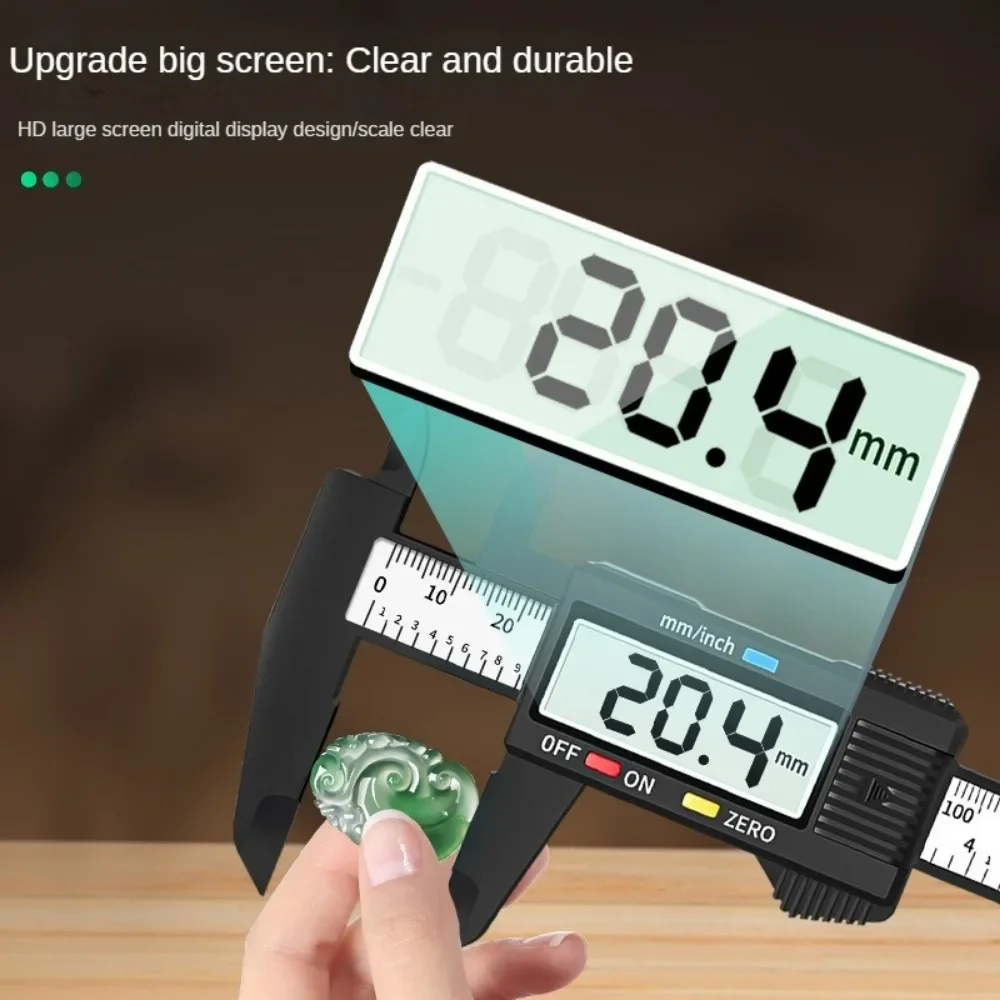 Electronic Digital Caliper คาร์บอนไฟเบอร์ Vernier Caliper Gauge ไมโครมิเตอร์วัดเครื่องมือไม้บรรทัดดิจิตอล 150 มม