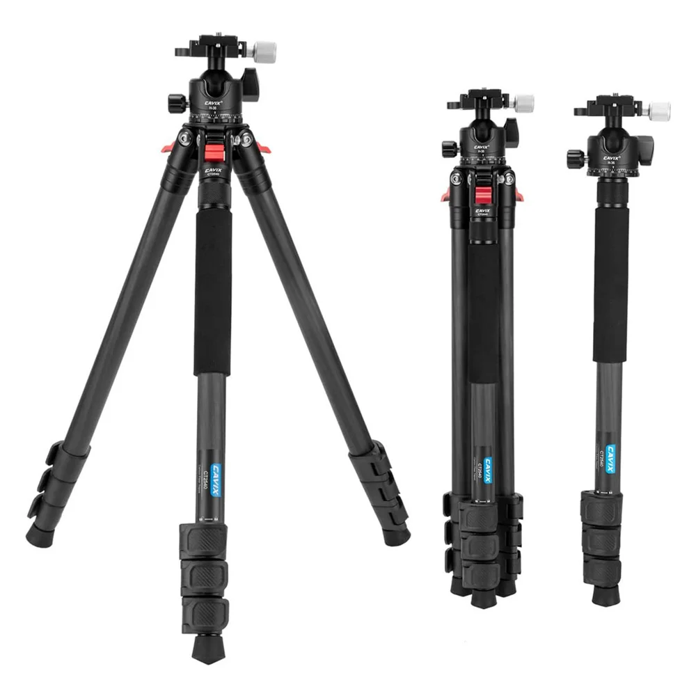 ใหม่คาร์บอนไฟเบอร์ขาตั้งกล้องขาตั้งกล้อง Monopod LOW PROFILE BALL HEAD QUICK RELEASE PLATE สําหรับกล้องดิจิตอล