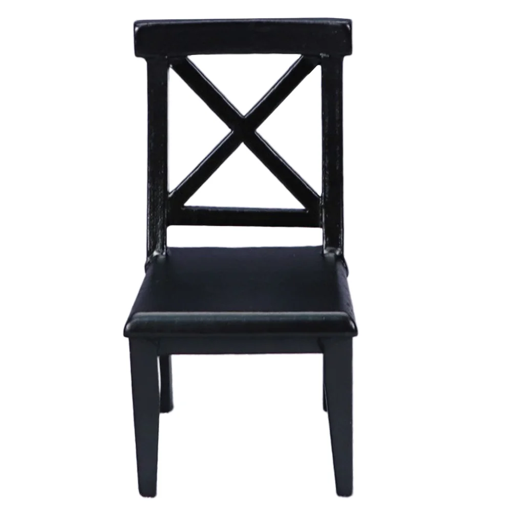 Home Decoration Mini Chair Table Chairs Miniature House Wooden Decors Micro Scene