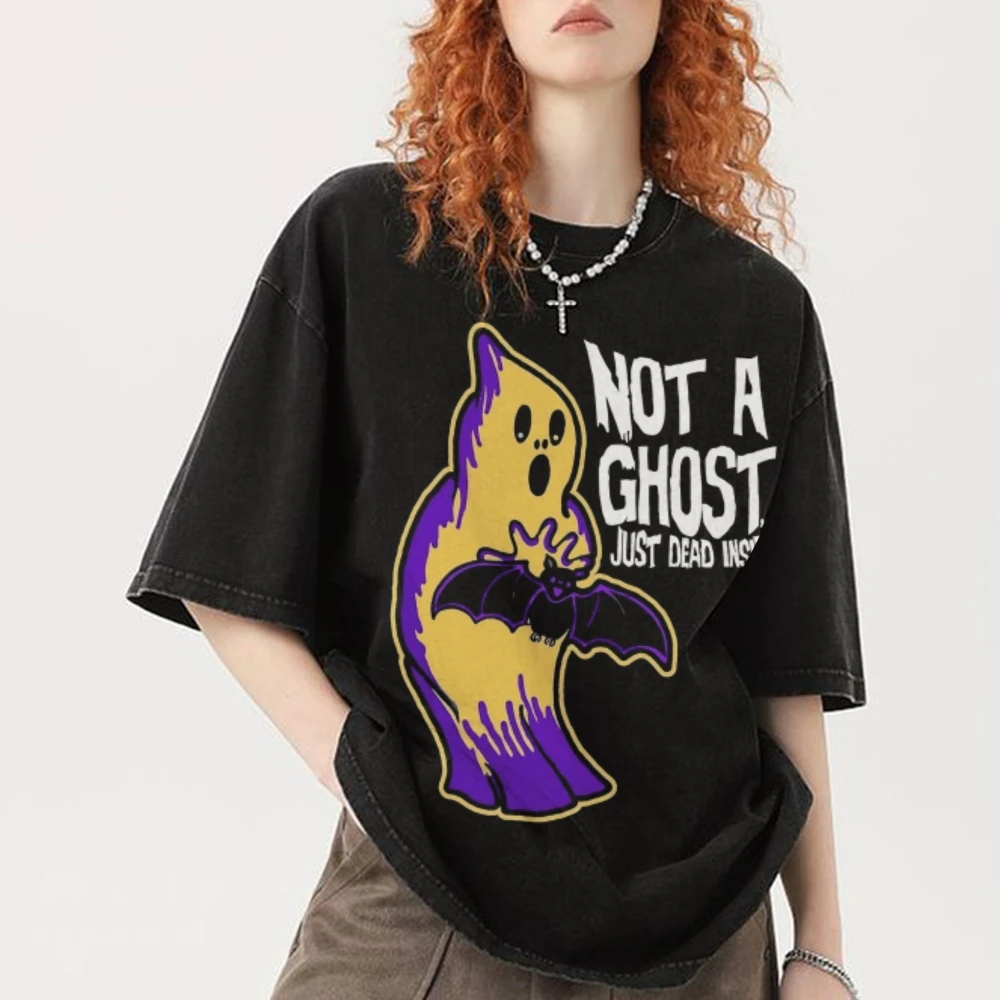 

Not a Ghost Just Dead Inside Halloween Sweatshirt Crewneck Fall Shirt Funny Long Sleeved Halloween Shirt Cute Ghost Joke Unisex