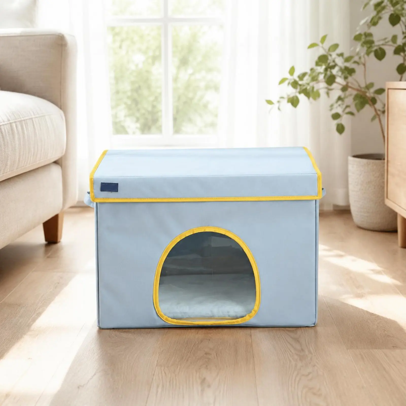 

Ice Pet House Summer Use Cooling Feline House Feline Cooling Tent Enclosed Insulated for Cats, Indoor