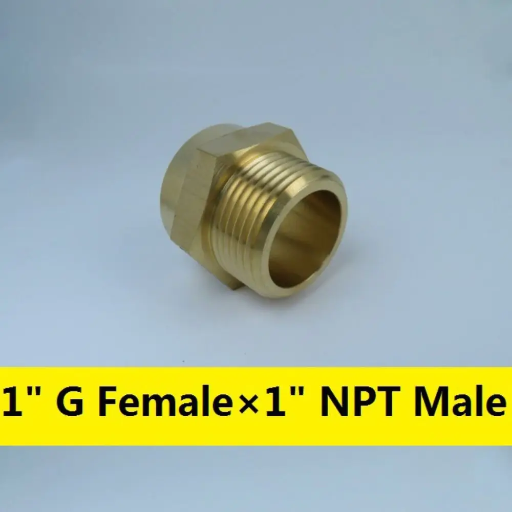 Durable G Female Thread Pipe Fitting Adapter NPT Male Thread Brass Material Thread Adapter Converter Hexagonal G NPT Adapter
