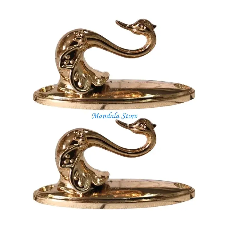 U2JC 2Pcs Bird Wall Mount Holdback Hook for Curtains in Bedroom or Study Area