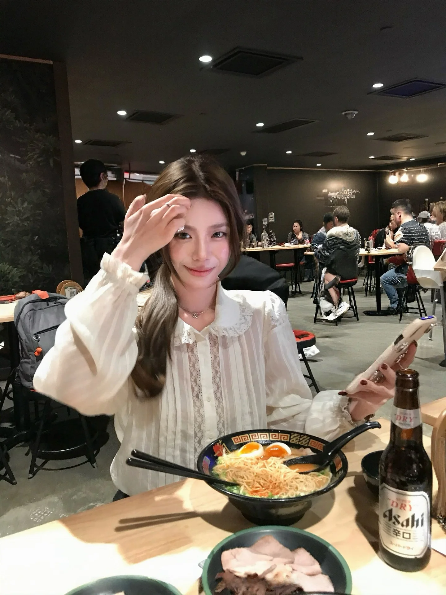 

Long Sve Lace Pleated Doll Collar Wooden Ear Girl Sle irt Korean Sweet Sister Aosphere Doll irt Cooky Oxygen