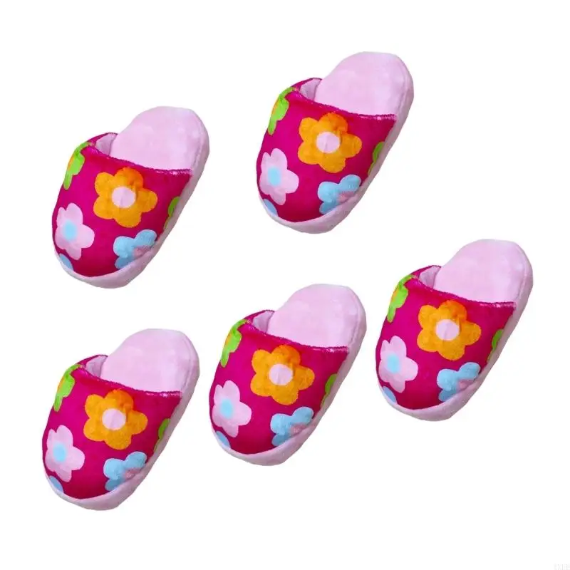 

Squeaking Dog Slipper 5PCS Soft Chew Toy Dog Chew Shoe Toy for Small Pets