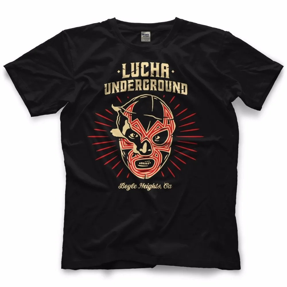 Newest Hort Sleeve Cotton Short Sleeve T-Shirt Lucha Underground Ripped Mask Offiziell Bis Homme T Shirt Digital Printing