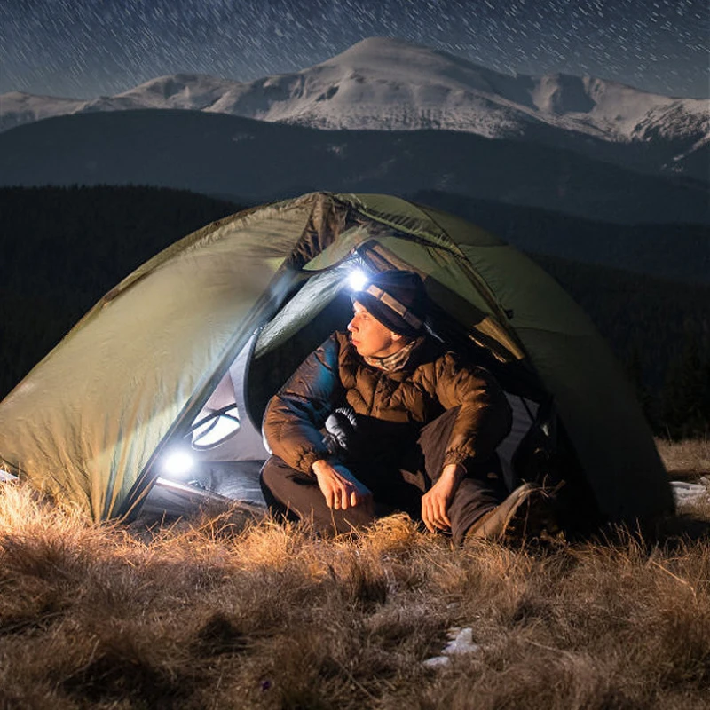 Potente linterna frontal con Sensor, recargable por USB, Clip para sombrero, gancho magnético, luz para pesca y Camping, Mini linterna multifunción 4 en 1