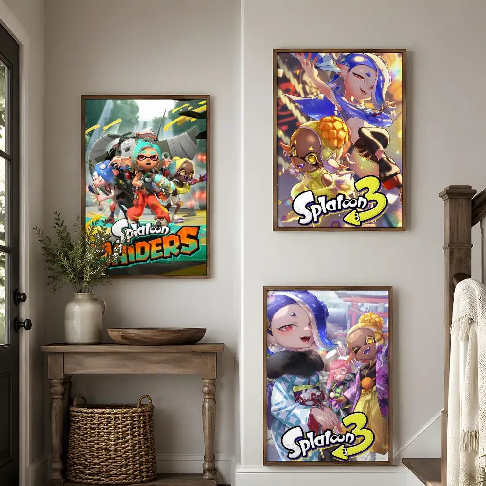Video Game S-Splatoon Raiders Poster Modern And Elegant Wall Stickers For Home Decor Living Room Dormitory Wall Art