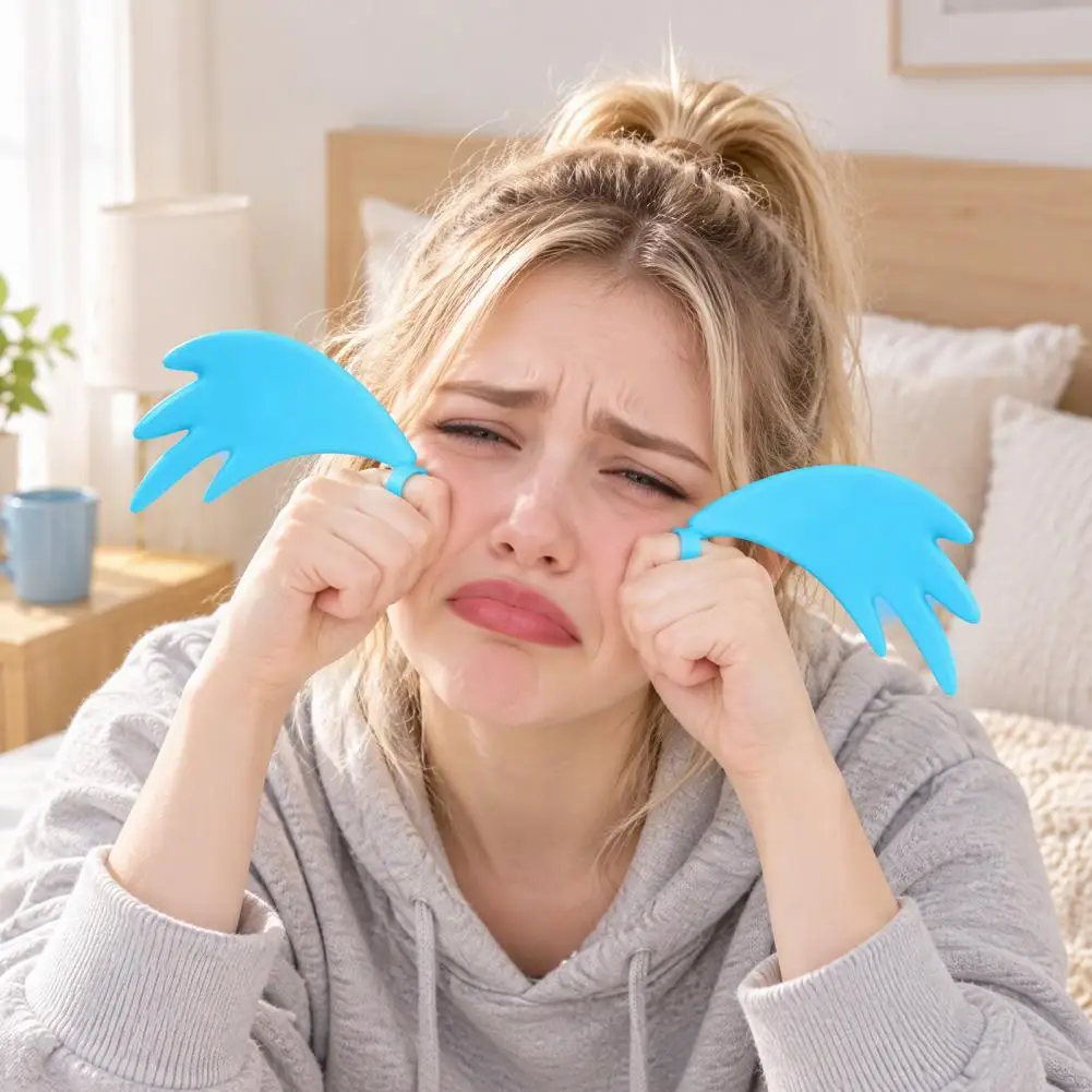 3D Printed Tears Ring Prop Funny Crying Face Teardrop Finger Rings, Novelty Photo Booth Props for Selfie Fun Posed Shot Supplies