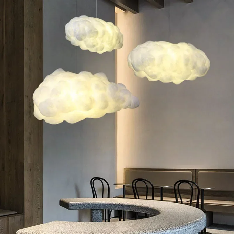 SANDYHA Hot Nordic Cloud Pendant Light Lamparas Colgantes Para Techo Home-appliance Abajur Para Quarto Infantil Kids Room Lampen