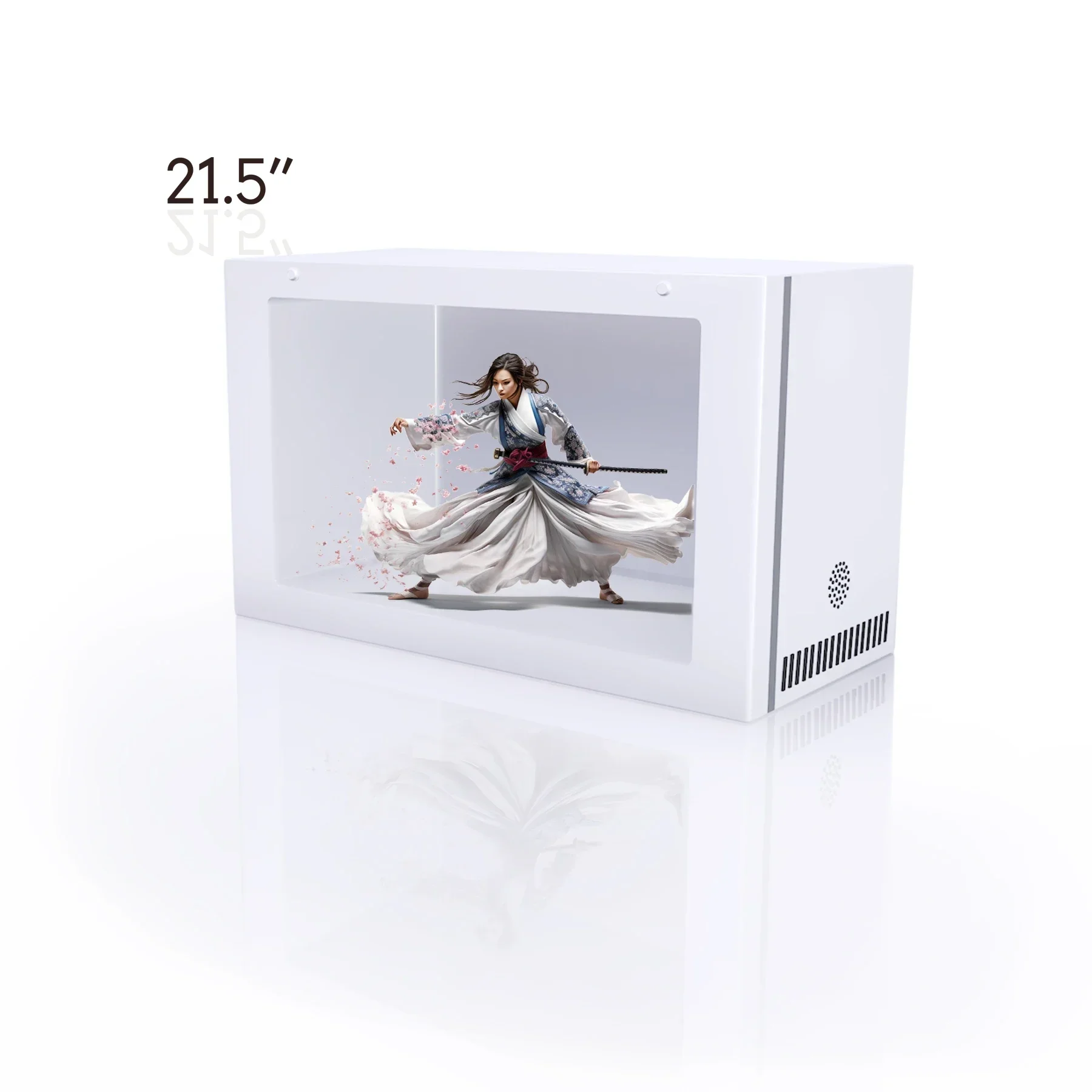 3d Effect Touch Screen Show case Transparent Lcd Display Jewelry Advertising Kiosk 21.5 Inch Digital Signage Box