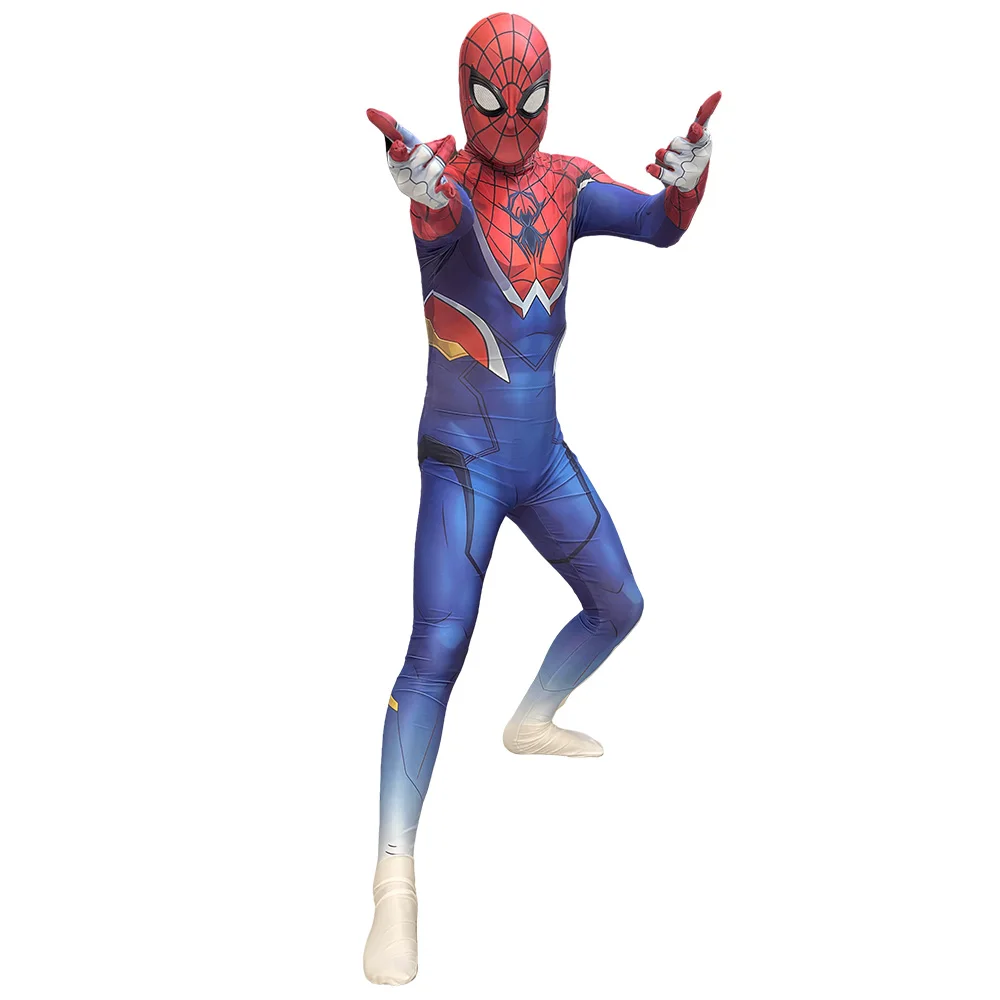 

Halloween Rivals Punk Spider Cosplay Costume Boys Men Superhero Bodysuit Zentai Full Adult Man Party Jumpsuit