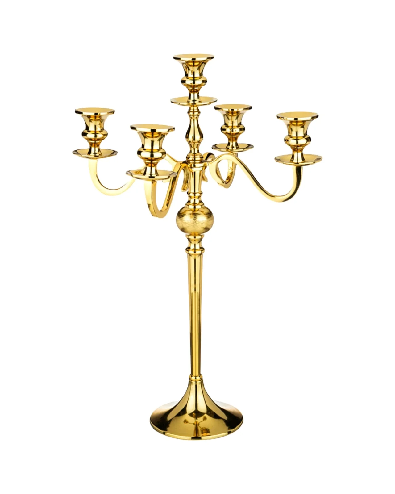 Modern eco-friendly wedding home decoration aluminum gold floating bracket custom size candle holder