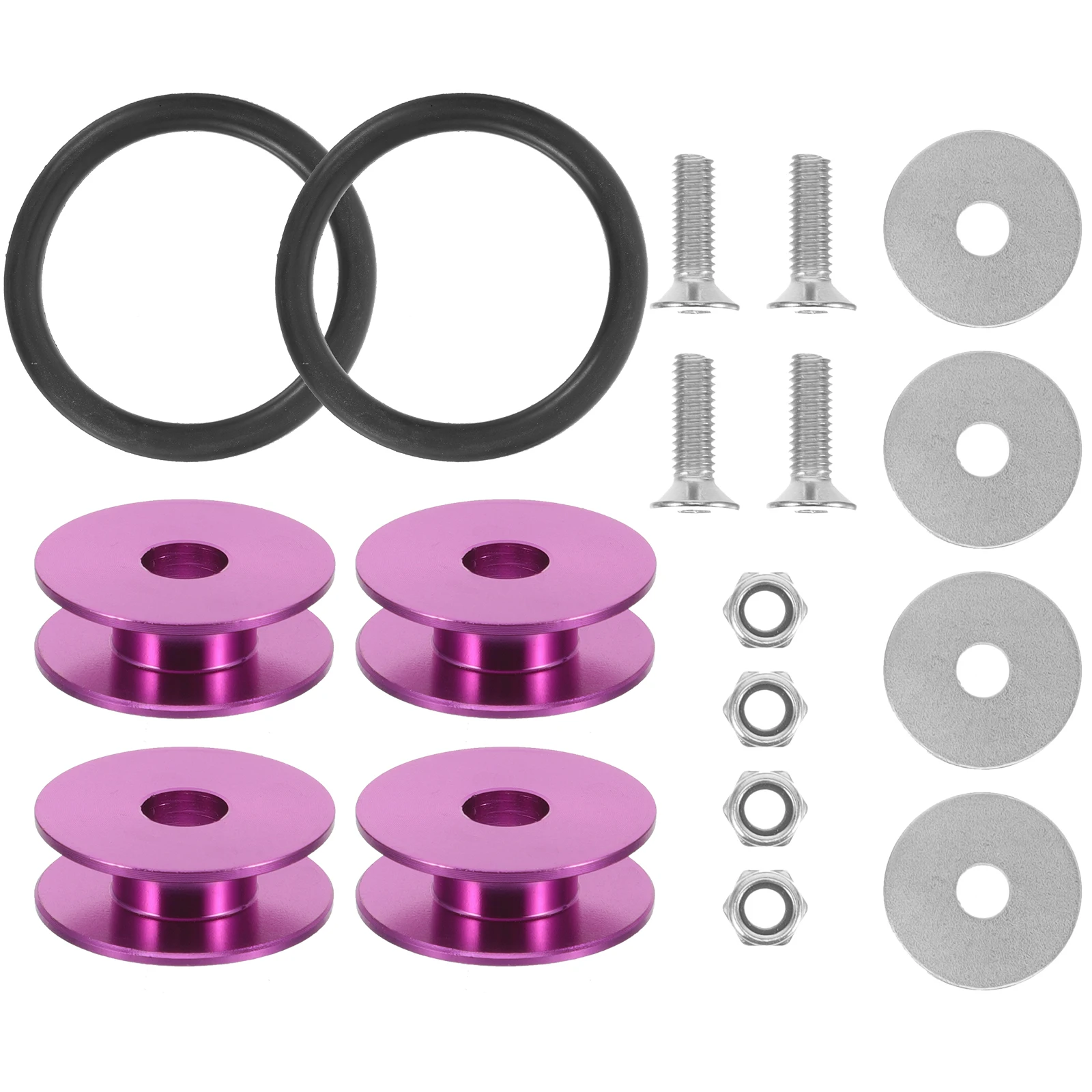 

Bumper Fixing Clips Purple Double Layer Gasket Car Modification Accessories Front Rear Bumper Fasteners Universal Auto Body