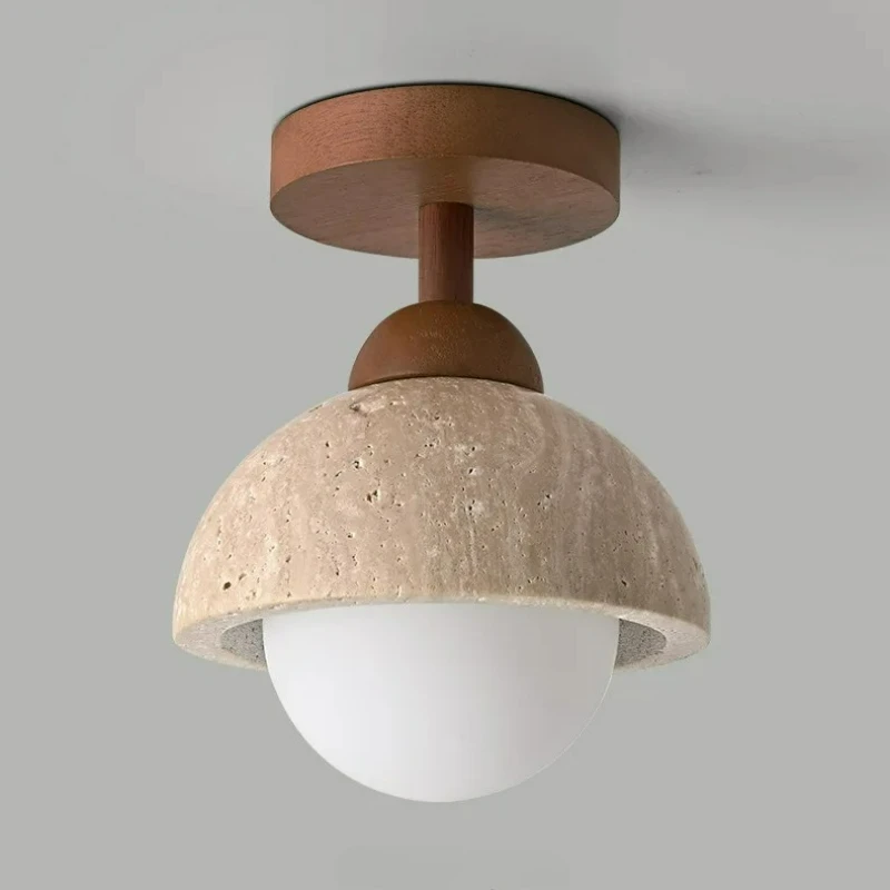 

Travertine Stone LED Ceiling Light Indoor Aisle Corridor Flush Mount Foyer Hallway Staircase Lighting Fixture Decor Ceiling Lamp