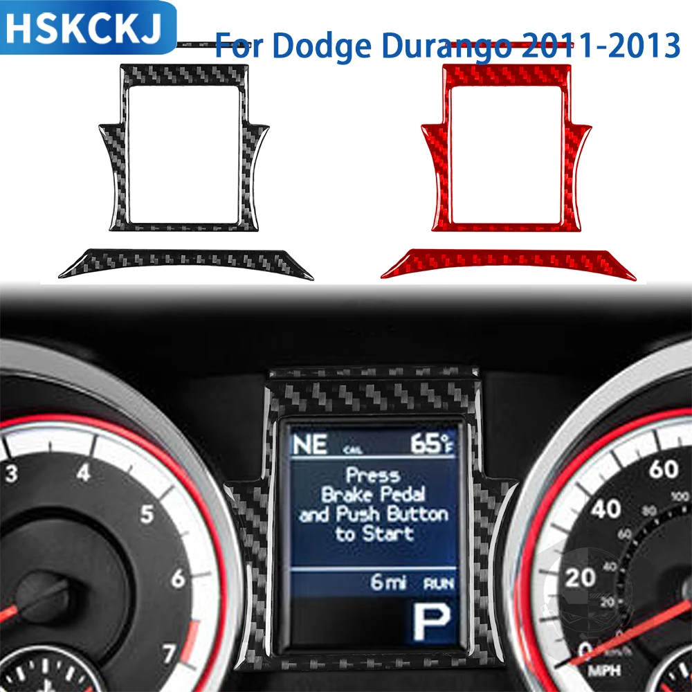 

For Dodge Durango 2011 2012 2013 Accessories Carbon Fiber Car Interior Speedometer Panel Trim Sticker Decoration