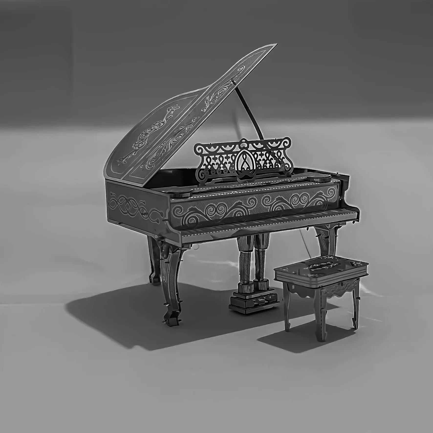 piano 3D Metal Puzzle model kits DIY Laser Cut Puzzles Jigsaw Toy For Children