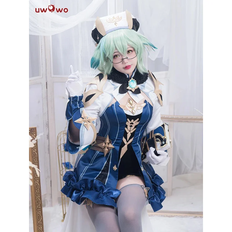 LAST BATCH UWOWO Sucrose Cosplay Genshin Impact Cosplay Halloween Christmas Costume Sucrose Dress Retro Mechanical Style Outfit