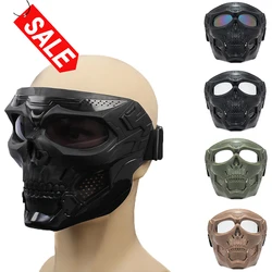 Halloween Cycling Mask Motorcycle Skull Skeleton Mask Windproof Full Face Mask Paintball Game Tactical Protection Helmet Mask