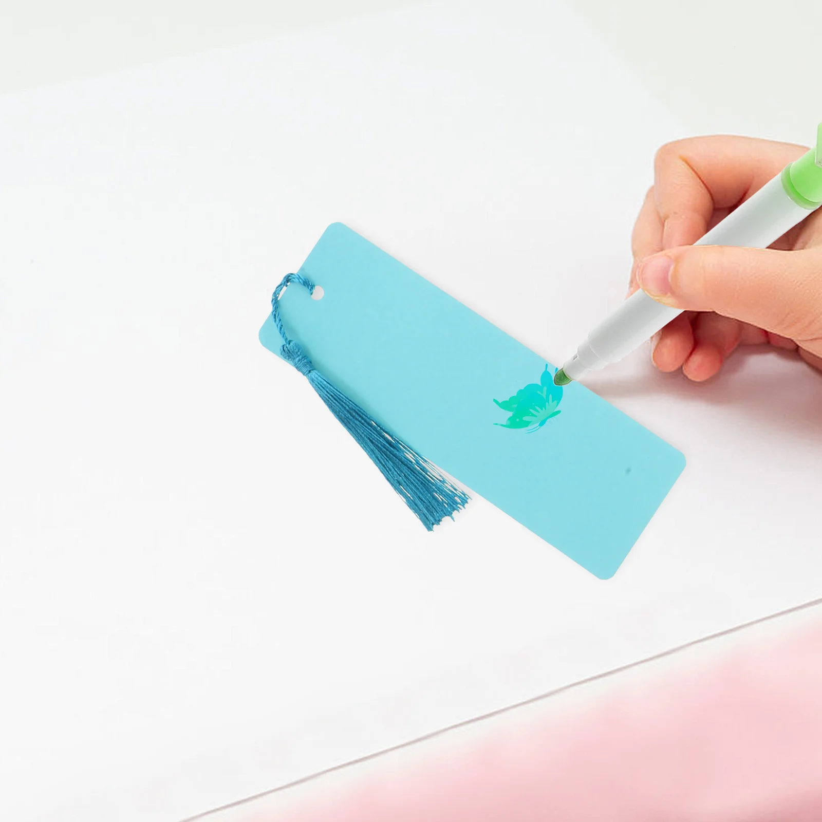 

1Set Paper Blank Bookmarks Unpainted DIY Craft Reading Page Markers for Students Writers Blank Bookmarks to Decorate