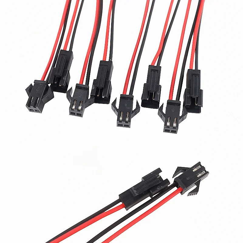 5/10Pair SM JST LED Connector Cable 2/3/4/5/6 Pin Plug Socket Male Female Wire Connector for RGB RGBW LED Strip Light Adapter