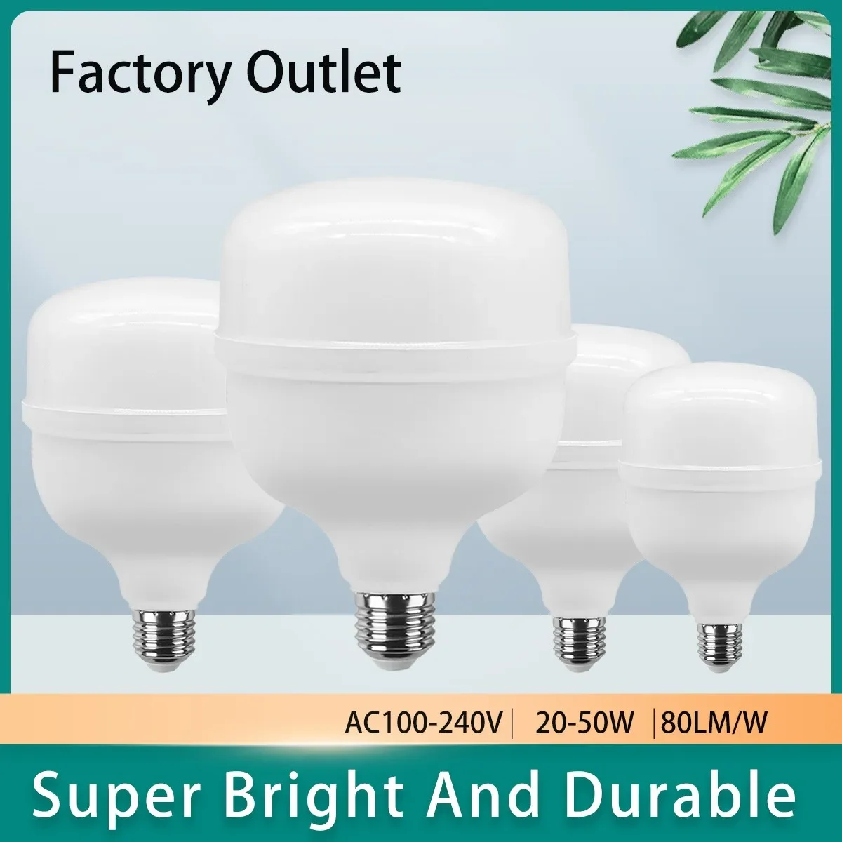 

5pcs Super bright LED Bulb 50W 20W 30W 40W AC 110V 220V E27 LED Pillar lamp LED Light Bombilla Lighting Lamp for home derection