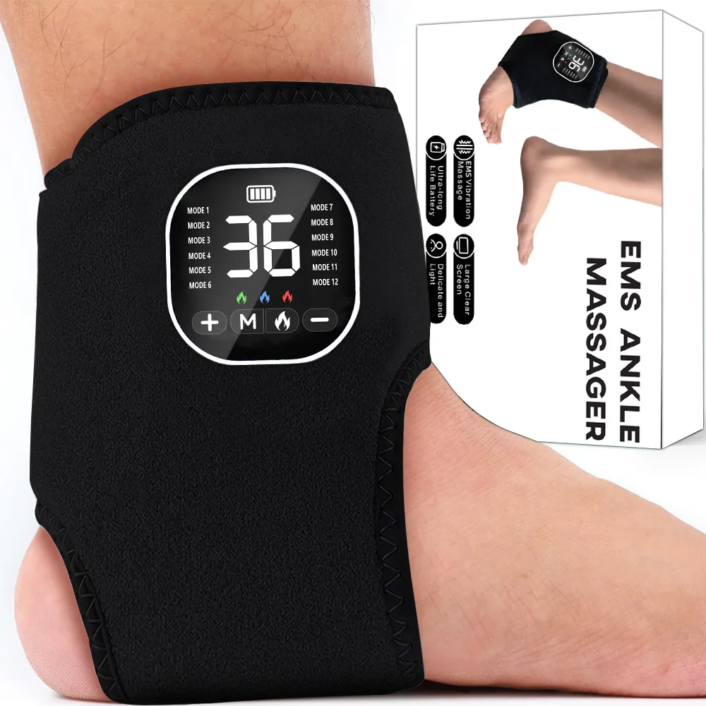 

Heated Compression Ankle Brace with Massage Therapy and Vibration for Foot Pain Relief and Injury Prevention