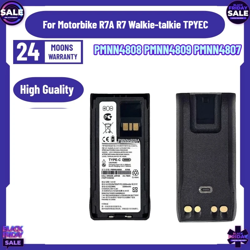 PMNN4808 PMNN4809 PMNN4807 Li-ion Battery for Motorbike R7A R7 Walkie-talkie TPYEC