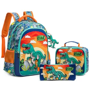 Школьные ранцы с блестками для мальчиков, рюкзак с астронавтом для мальчиков, детский школьный портфель с динозаврами, милый детский рюкзак