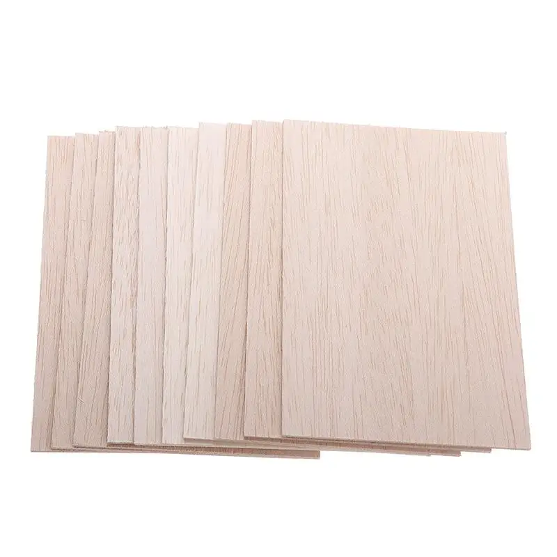 5 pcs Balsa Wood Sheets ply 100/150/200/300mm long 100mm wide 1/1.5/2/3/4/5/6/8mm thick  for Craft DIY Project