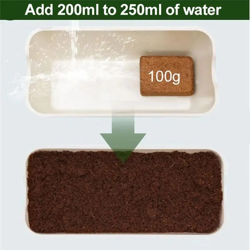 PZHI 6 Pcs Organic Coconut Coir Bricks, Natural Compressed Potting Soil, Seed Starting Mix for Plants, 50-60lbs