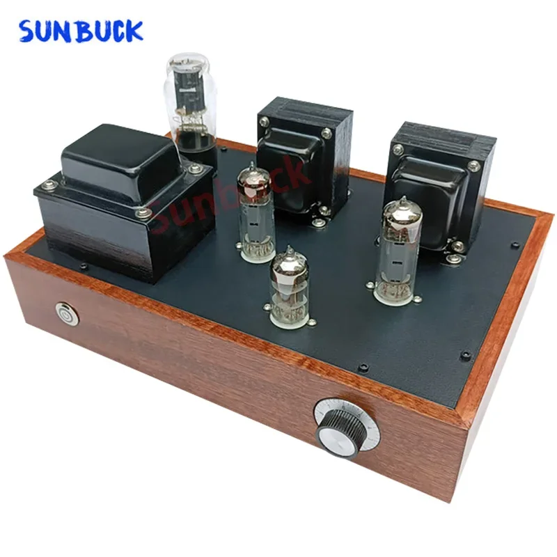 Sunbuck manual point-to-point welding 5Z4P rectifier 6N1 6P14 Tube Amplifier 2.0 stereo 4W Vacuum Tube Amplifier Audio