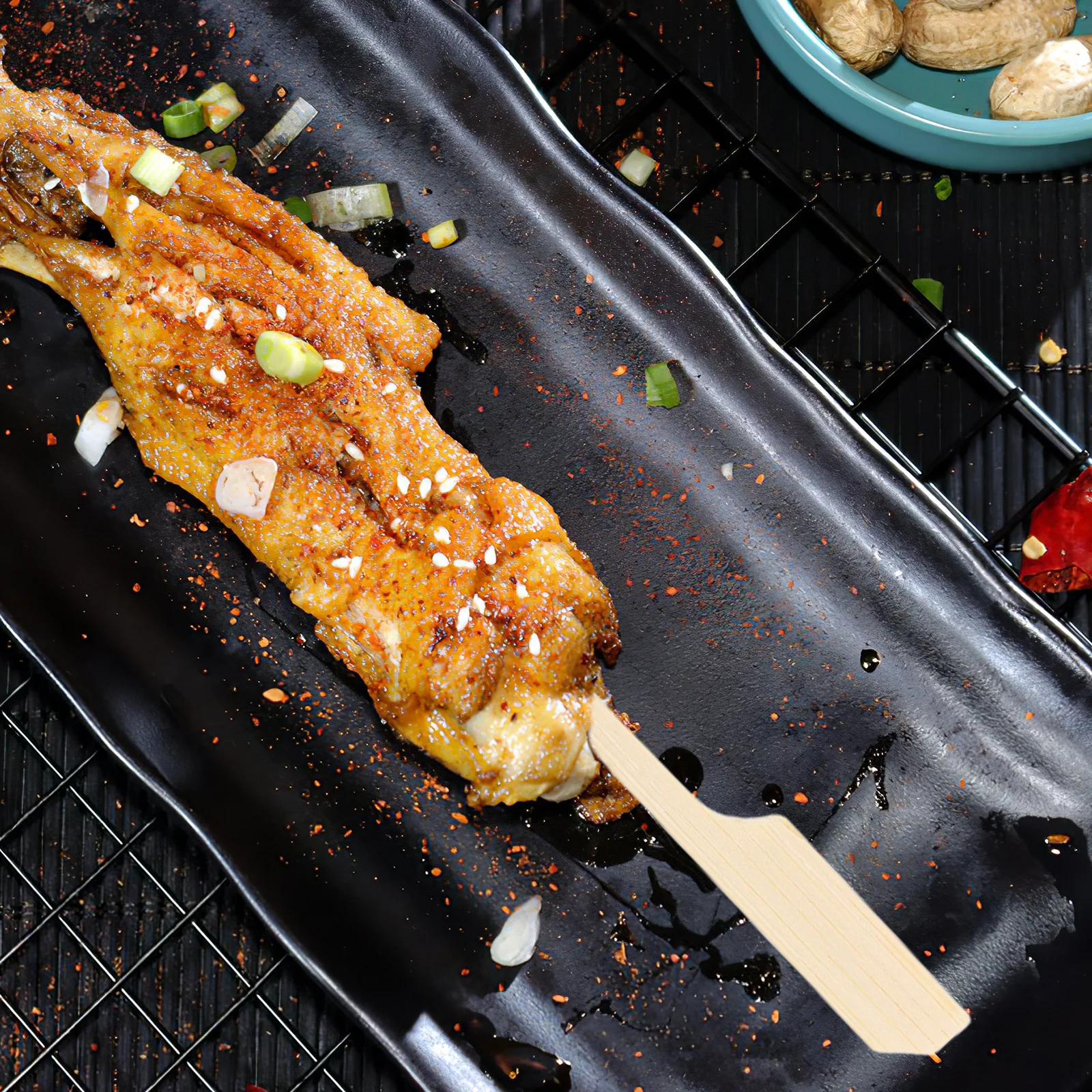 

100Pcs Bamboo Skewers for Grilling Bbq Kebabs Multi-Function Outdoor Cooking Barbecue Sticks Party Appetizers Barbecue Stick