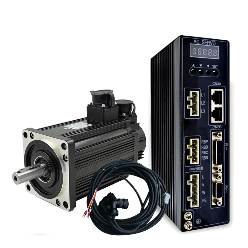 High Torque 50W-11kw AC Servo Motor Controller CNC 380V Three-Phase 3kw Rated Power 50Hz Frequency Waterproof Protect Feature