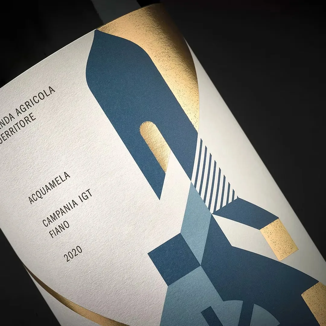 Custom Premium Wine Bottle Labels | Gold Foil Stamping | Custom Digital Printing Adhesive Sticker