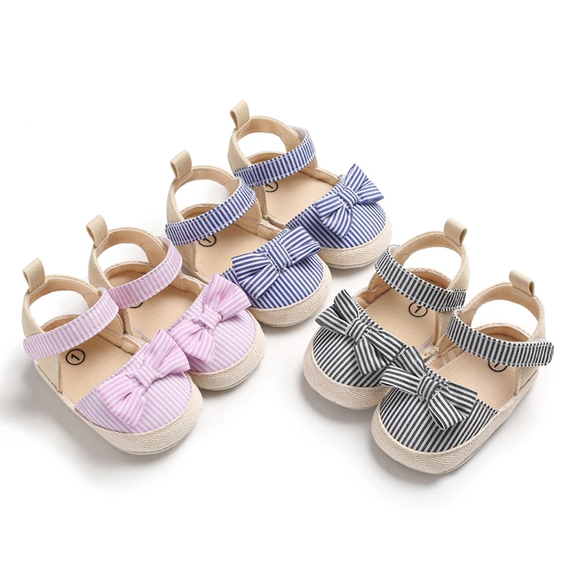 

NEW Summer Girl Baby Casual Sandals Soft Sole Comfortable Lightweight Walking Shoes Bow Canvas Baby Shoes