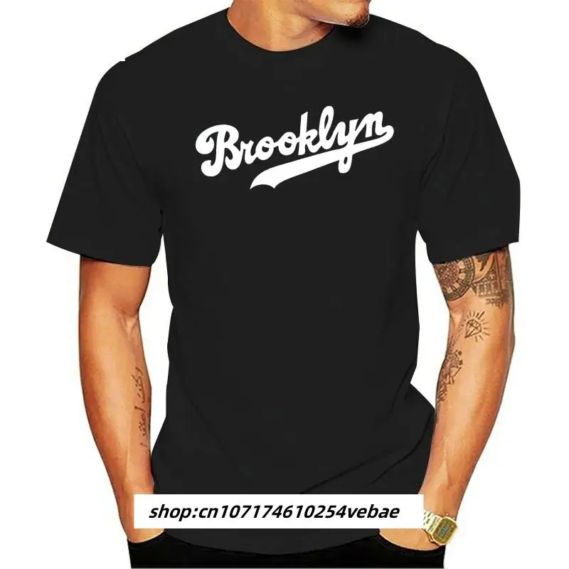 BROOKLYN NEW YORK CITY NYC Kaos Oblong Pemandangan HIPSTER Amerika Serikat Bisbol Kaus Gaya Musim Panas