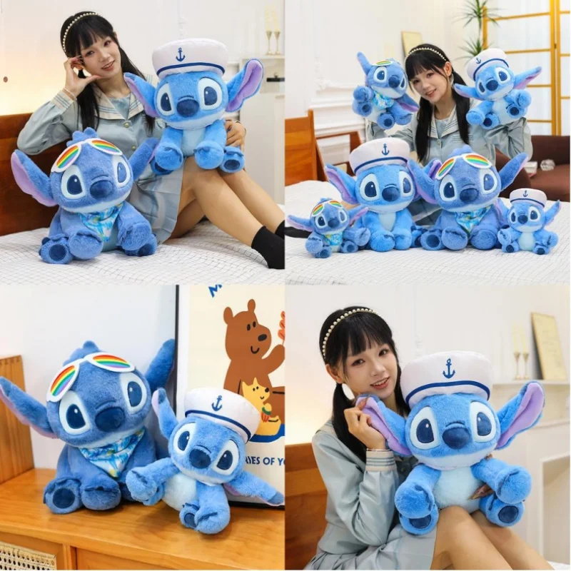 

Kawaii Plush Toy Stitch Doll Summer Navy Style Stuffed Animal Kids Birthday Gift Cute Plushie for Children Perfect Gift Idea