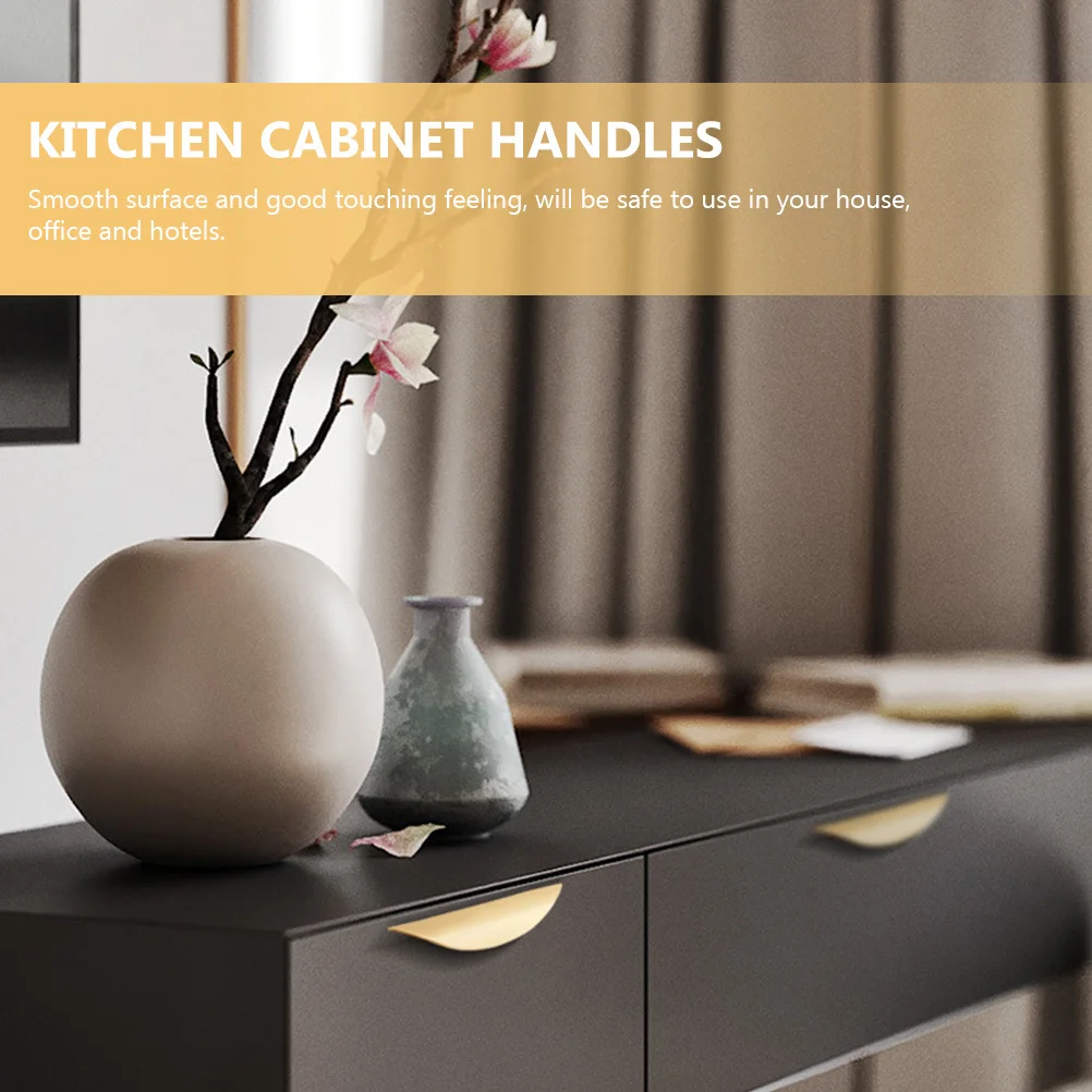 

2Pcs Modern Style Pull Handle Heavy Duty Metal Drawer Pulls Easy Install Cabinet Handles for Kitchen Wardrobe Decoration