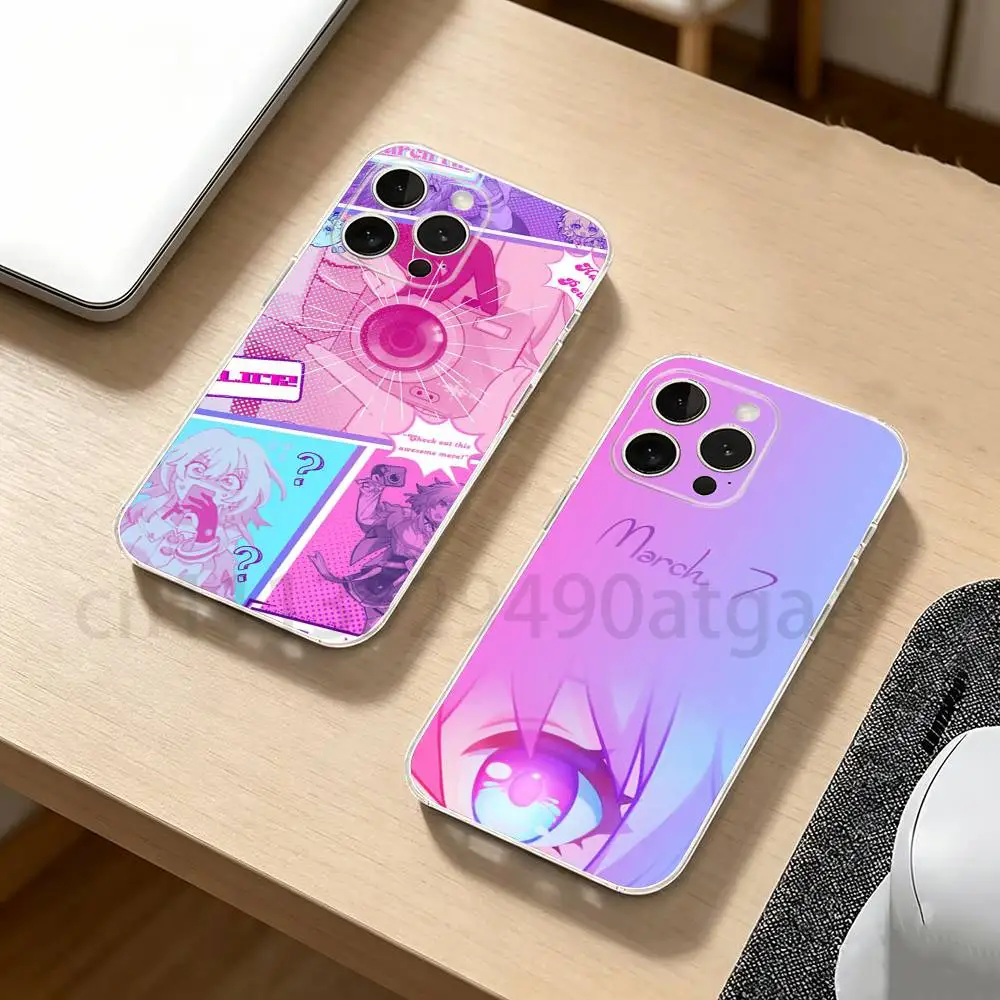 

Honkai Star Rail March 7th Phone Case For iPhone17,16,15,14,13,12,11,XR,Pro,Max,Plus,mini,Transparent Soft Cover
