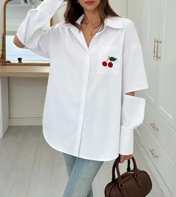 2025 الخريف والشتاء عطلة أنيقة تنوعا جيب سترة بأكمام طويلة قميص الملابس النسائية