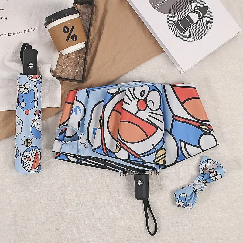 

Doraemon Fully Automatic Umbrella Rain or Shine Sunscreen Sun Umbrella Anmie Peripheral Student Umbrella Gift for Going Out