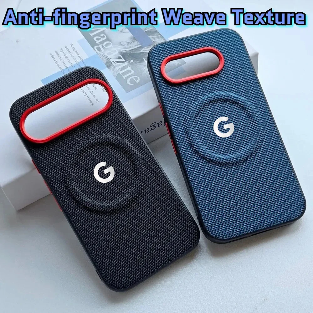 Funda Magnética de Lujo con Textura de Cuero PU para Google Pixel 11 10 9 Pro XL, Resistente a Impactos, Compatible con Carga Inalámbrica