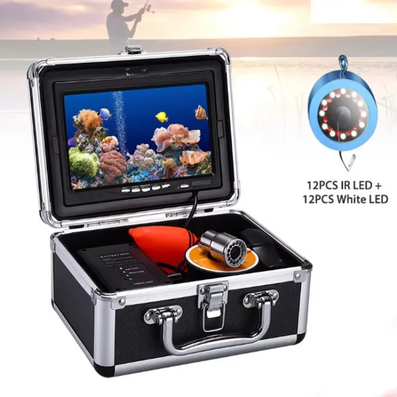 30 Meters Cable Portable 9 Inch   1000TVL Fishing Camera Waterproof Underwater DVR Video Cam &Infrared Lights