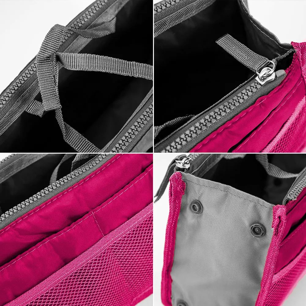 منظم المكياج، حقيبة إدراج ذات سعة كبيرة، متعددة الجيوب، حقيبة مستحضرات التجميل المحمولة متعددة الألوان، حقيبة يد للسفر