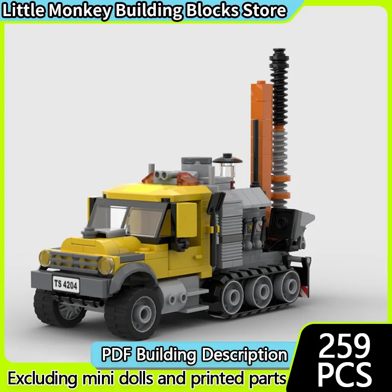 

City Car Model MOC Building Bricks Off-Road Engineering Drilling Truck Modular Technology Children Holiday Gifts Assemble Toys