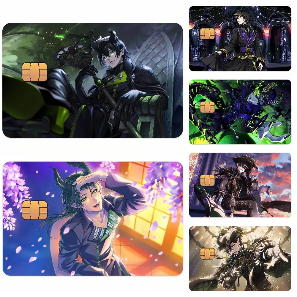 Malleus Draconia T-Twisted-Wonderland Game Card Stickers for Bank Access Protective Waterproof Film Cover Sticker Surprise Gift