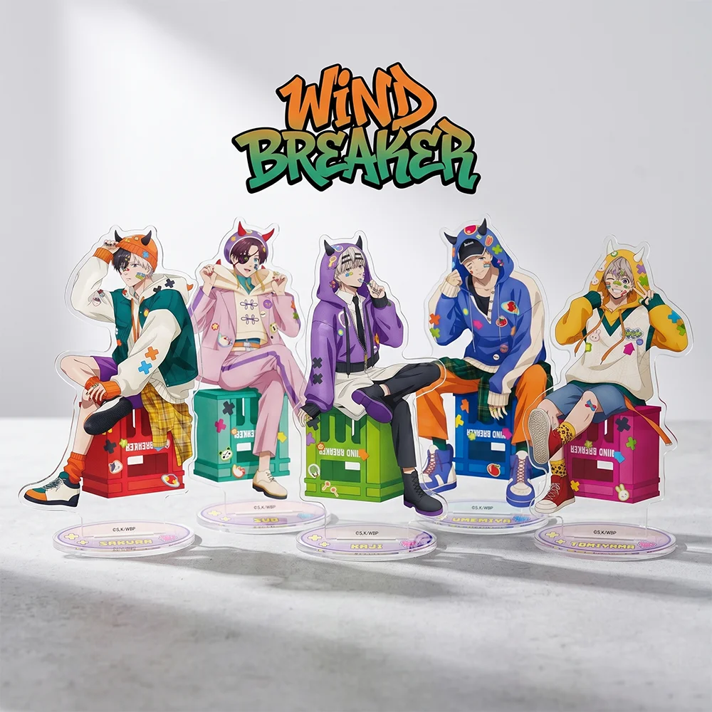 

WIND BREAKER Hoodie Ver 15CM Double Sided Acrylic Stand keychain Anime Stand Haruka Sakura Hajime Umemiya Desk Decor Collection